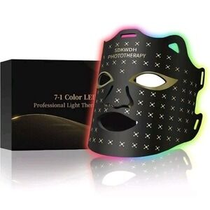 SDKWDH Red Light Therapy for Face, Led Face Mask Light Therapy At Home, 7 Colors